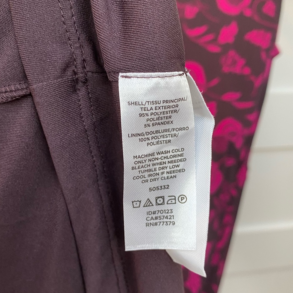 Ann Taylor Pink and Burgundy Floral Dress (Size M) - Picture 7 of 7